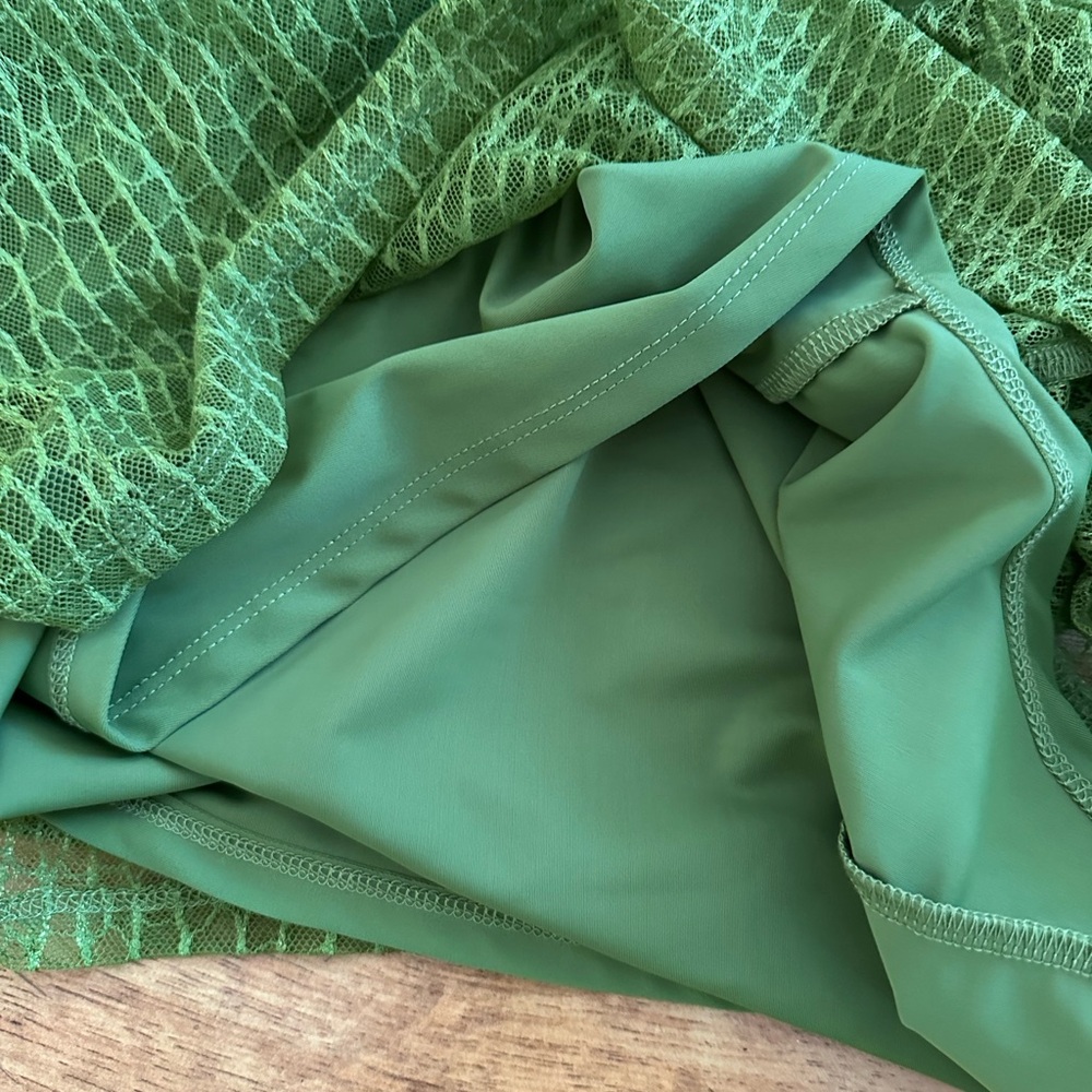 Michael Costello x REVOLVE Vivienne Mini Dress M Green Croc - Picture 13 of 16